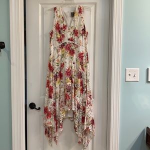 Handkerchief hem lace dress- worn one time!